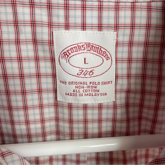 Brooks Brothers Mens Casual Original Polo Shirt Plaid Button Down Non Iron Large - Picture 4 of 6